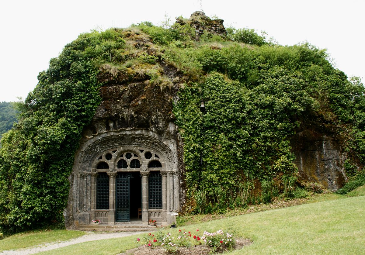 Monolithic Church of Saint-Jean of Aubeterre-sur-Dronne exterior entrance