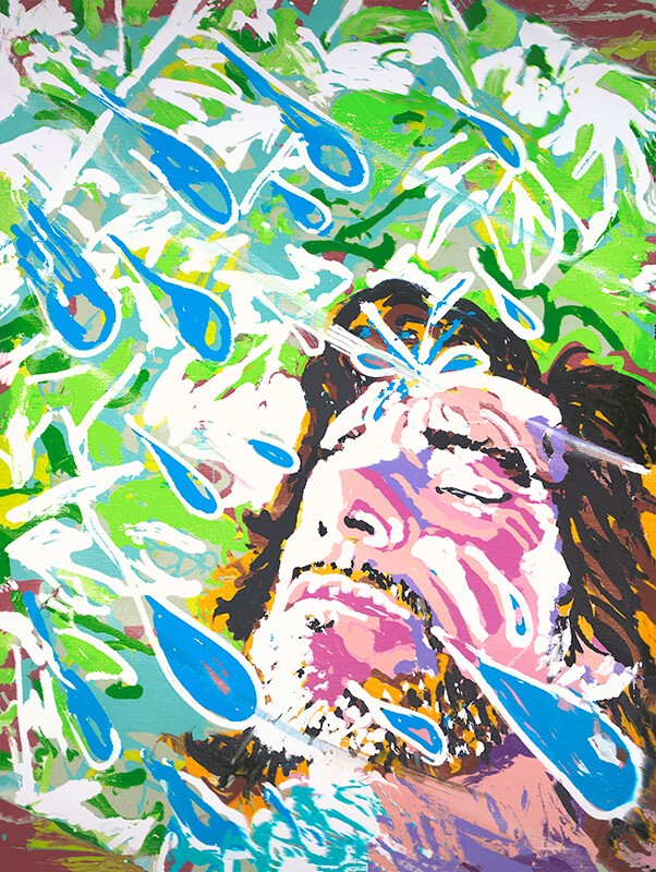 Face Under Tropical Splashes