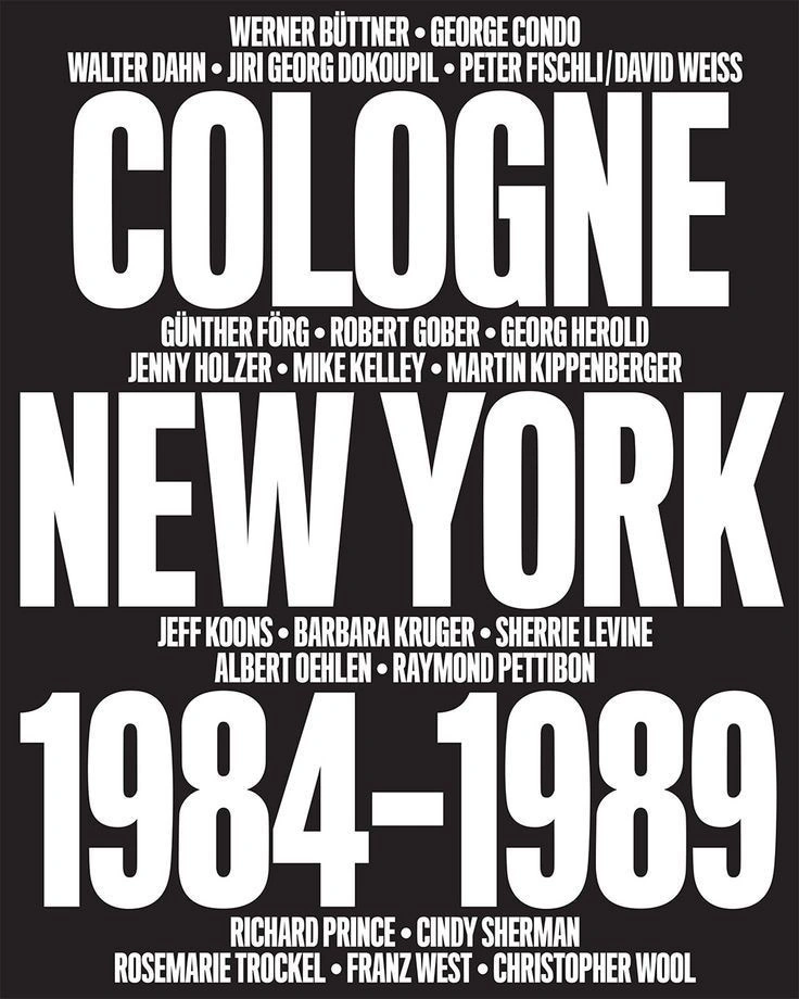Cologne New York 1984–1989 exhibition graphic