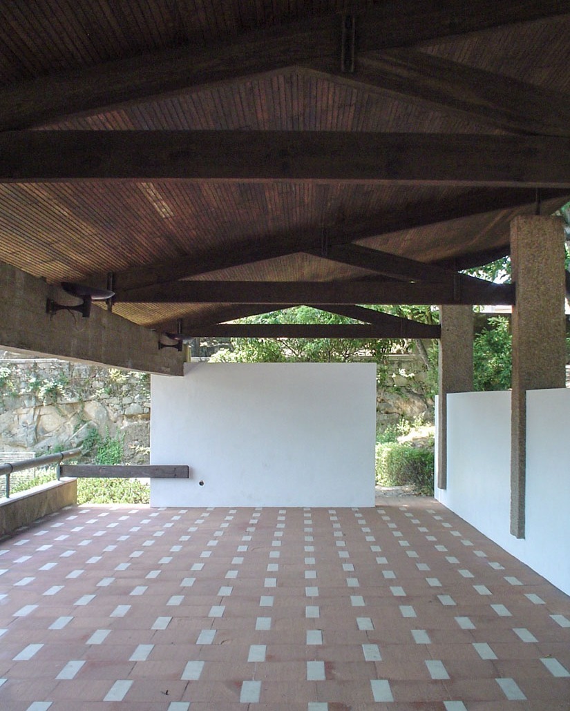 Fundació Joan Miró covered terrace