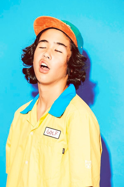 Flashlit Pastel Streetwear Portrait