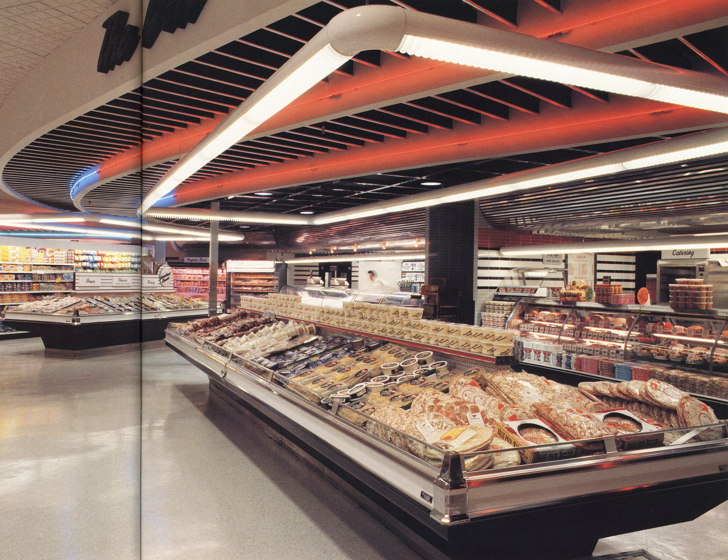 Neon High-Tech Supermarket Interior