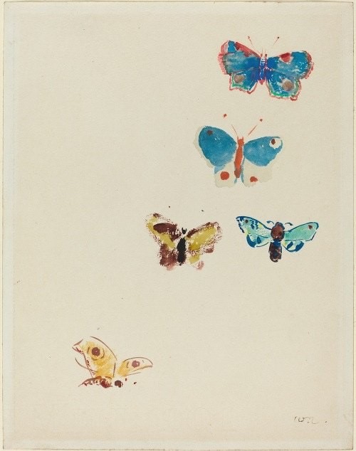 Sparse Watercolor Butterfly Study