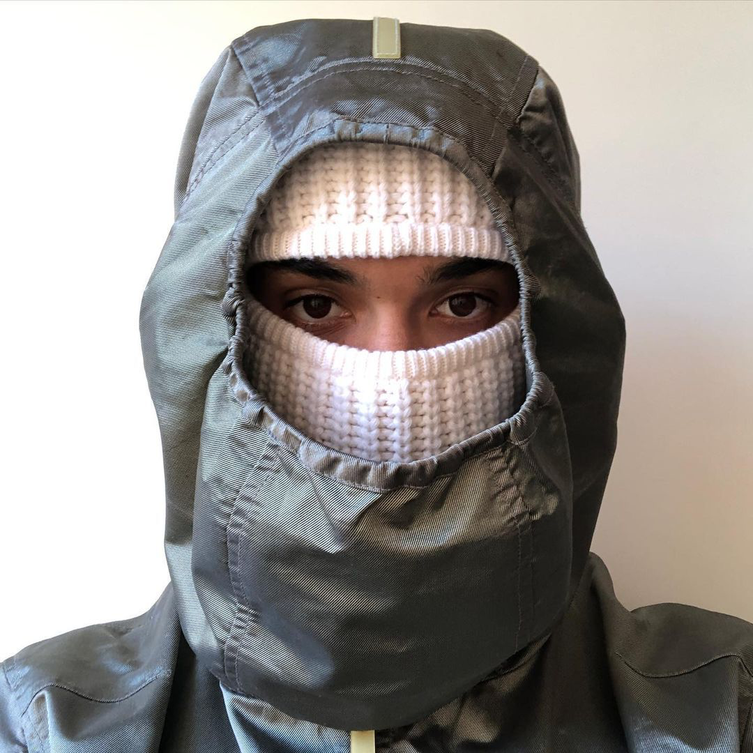 Hooded Knit-Framed Gaze