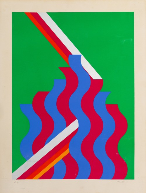 Wavy Hard-Edge Color Bands