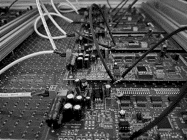 Dithered Machine-Landscape Monochrome