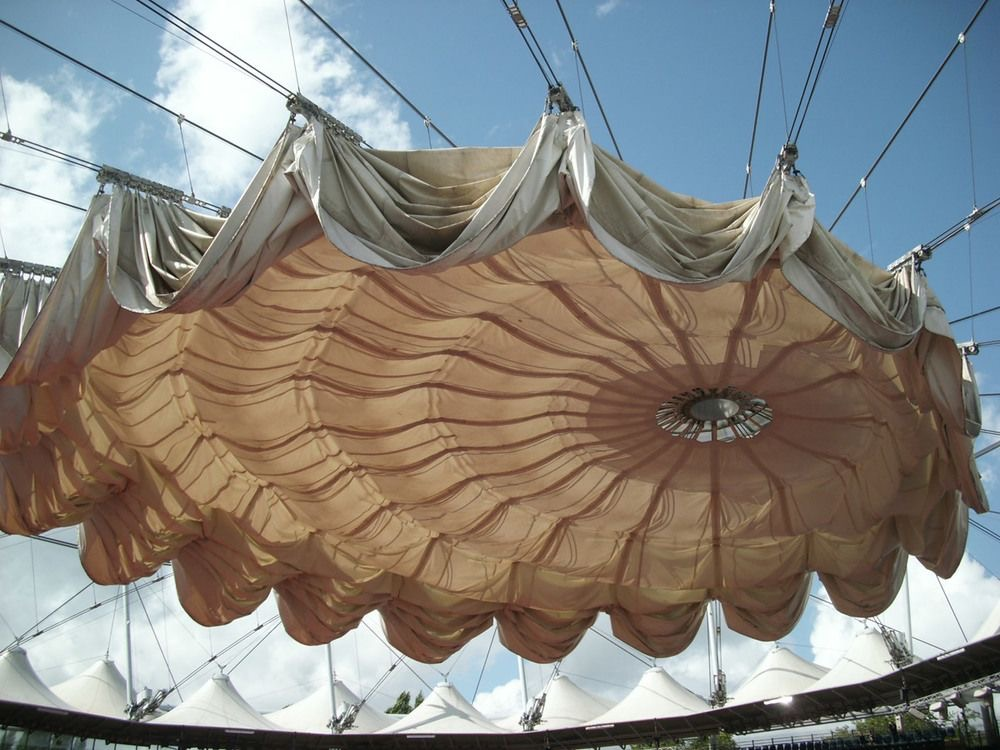 Suspended Draped Fabric Canopy