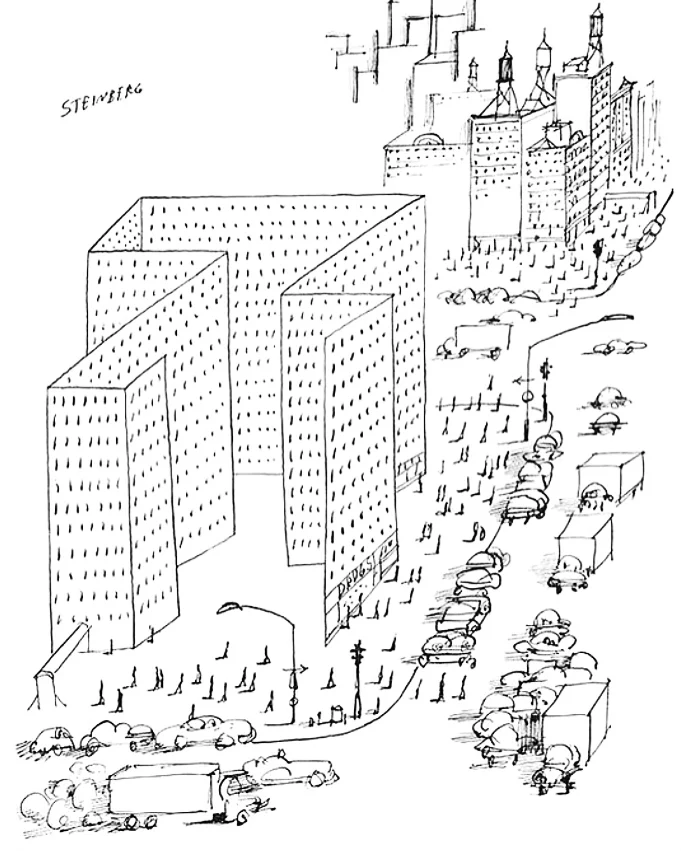 Loose Ink Modern City Canyon