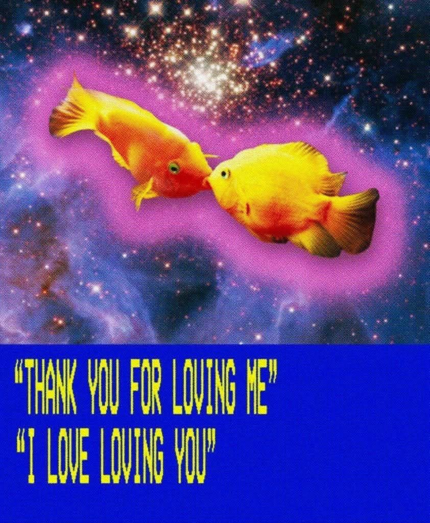 Cosmic Goldfish Love E-Card